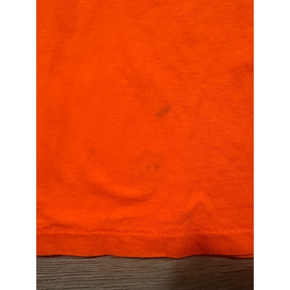 Vintage Champion T Shirt Mens M Orange Graphic Print School Short Sleeve 90s‎ - Picture 6 of 10